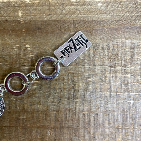 New MexZotic Blue Howlite Antique Silver Bracelet - Picture 4 of 8